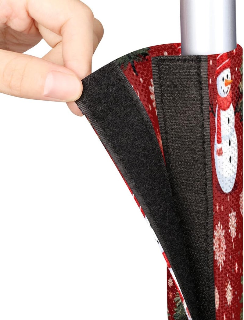 DXTKWL Christmas Tree Snowman Refrigerator Door Handle Covers Set of 2 Kitchen Appliance Handle Covers Protector for Fridge Microwave Stove Oven Dishwasher - Image 2